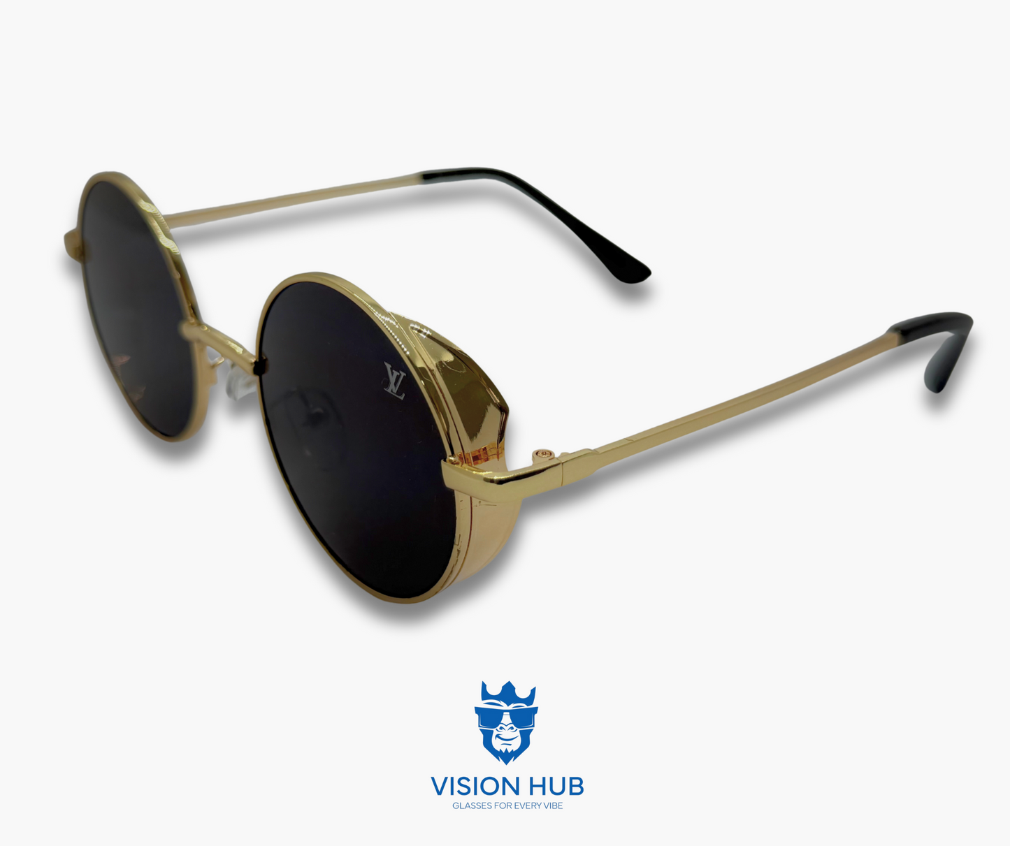 Louis Vuitton brand new round shade (black lens)