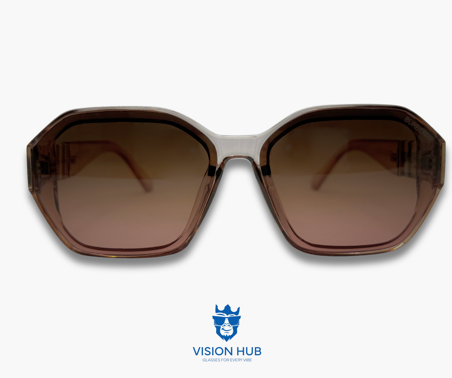 Burberry hexagonal shape (brown lens)